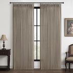 High Ceiling Dark Flax Extra Long 120 Inch Curtains 60 Inch Wide by PleatedDrapes