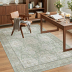 Soalmost 4x6 Area Rug for Living Room, Washable Rugs Non-Slip, Thin Foldable - Image 2