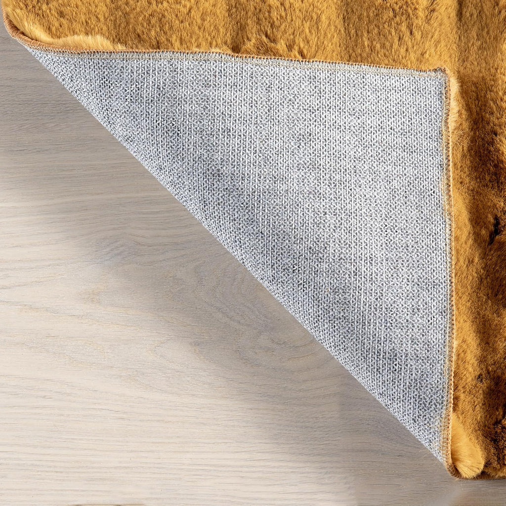 nuLOOM Jeni Checkered 3'9" x 6' Machine Washable Area Rug for Living Room Bedroom Dining Room Kitchen, Gold