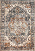 Keen Home Design 10x14 Rug - Machine Washable Area Rug with Non-Slip Backing, Ideal for Living Room, Dining Room, Bedroom - Vintage, Easy Clean, Durable, Low Pile Rug - (9'7" x 14')
