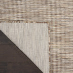 Nourison Positano Indoor-Outdoor Beige 4' x 6' Area Rug, Easy Cleaning, Non Shedding, Bed Room, Living Room, Dining Room, Backyard, Deck, Patio (4x6)
