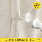 NICETOWN 100% Absolutely Blackout Linen Curtains - Image 7