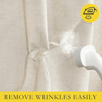 NICETOWN 100% Blackout Room Warming Linen Texture Curtains 84 inches Long - Image 7