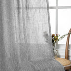 MYSKY HOME Long Sheer Curtains Farmhouse, Sliding Door Curtain - Image 6