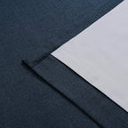 Vision Home Navy Blue Pinch Pleated Full Blackout Curtains Linen Blended Room - Image 6