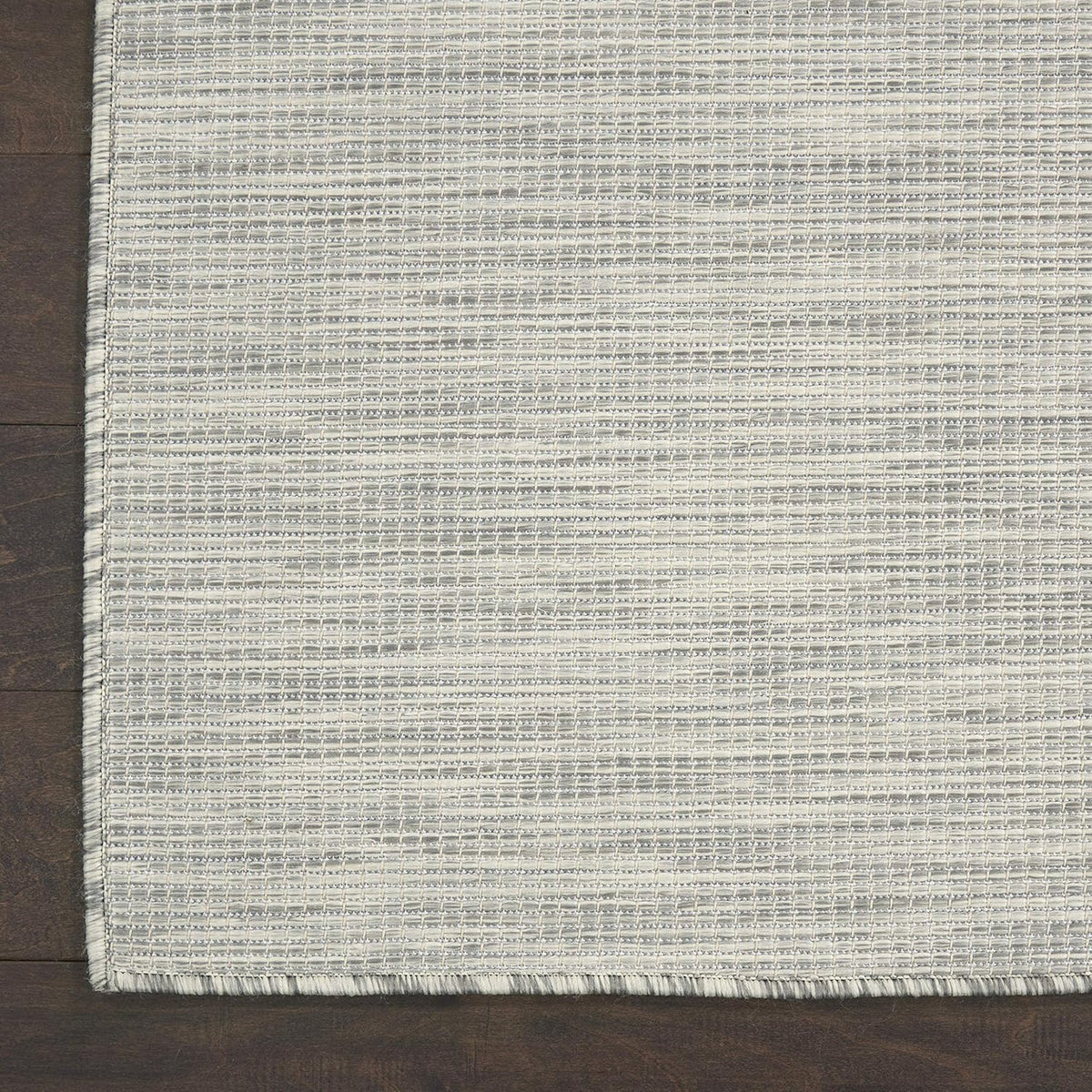 Nourison Positano Indoor/Outdoor Light Grey 6' x Round Area Rug, Easy Cleaning, Non Shedding, Bed Room, Living Room, Dining Room, Backyard, Deck, Patio (6 Round)