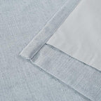 Vision Home Blue Gray Pinch Pleated Full Blackout Curtains Linen Blended Room - Image 6