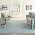 Nourison Positano Indoor-Outdoor Aqua 4' x 6' Area Rug, Easy Cleaning, Non Shedding, Bed Room, Living Room, Dining Room, Backyard, Deck, Patio (4x6)