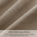 Thick Linen Pinch Pleat Dark Brown Semi Sheer Privacy Curtains 63 Inch Long | - Image 2