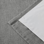 Vision Home Pinch Pleated Dark Grey Blackout Curtains 90 inch Linen Blended - Image 6