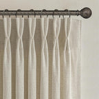 Warm Beige Light Filtering Extra Short Kitchen Window Curtains 45 Inch Length 2 by PleatedDrapes