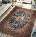 Keen Home Design 4x6 Rug - Machine Washable Area Rug with Non-Slip Backing, Ideal for Living Room, Dining Room, Bedroom - Vintage, Easy Clean, Durable, Low Pile Rug - (4' x 6')