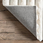 nuLOOM Kai Off White Striped Washable Runner Rug, Off White - Image 4