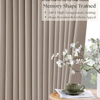 Burlywood Birch Pleated Linen Blackout Curtains 112 Inches Long | Pinch Pleat - Image 5