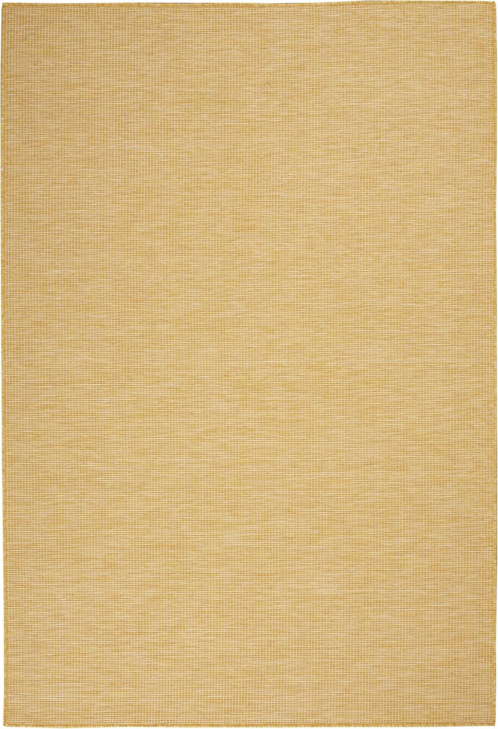 Nourison Positano Indoor/Outdoor Yellow 3' x 5' Area Rug, Easy Cleaning, Non Shedding, Bed Room, Living Room, Dining Room, Backyard, Deck, Patio (3x5)