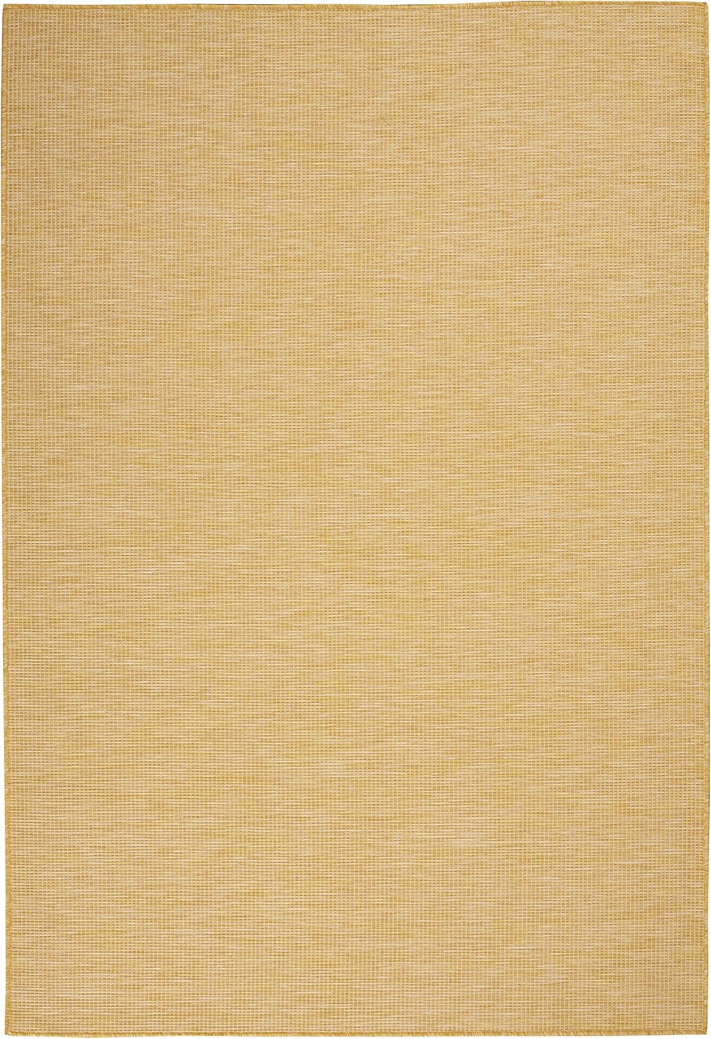 Nourison Positano Indoor/Outdoor Yellow 3' x 5' Area Rug, Easy Cleaning, Non Shedding, Bed Room, Living Room, Dining Room, Backyard, Deck, Patio (3x5)