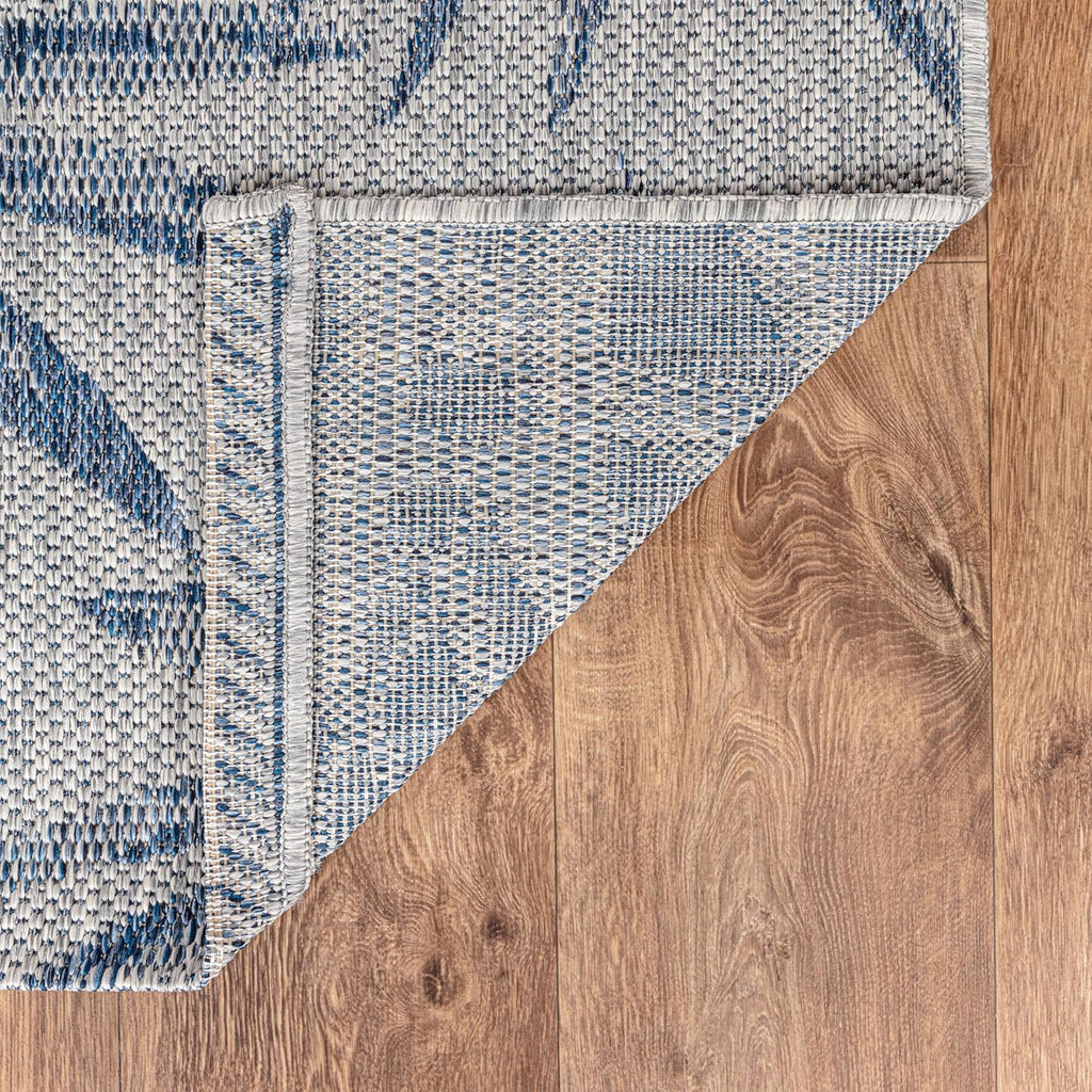 Keen Home Design Terrace Outdoor Round Rug - 5ft Round Washable Indoor/Outdoor Rug for Patio, Kitchen, Balcony, Beach, Garden, Deck and Porch, Size: 5'3" Round
