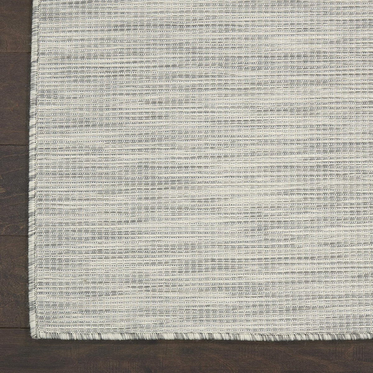 Nourison Positano Indoor/Outdoor Light Grey 2'2" x 8' Area Rug, Easy Cleaning, Non Shedding, Bed Room, Living Room, Dining Room, Backyard, Deck, Patio (2x8)