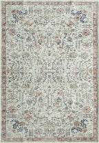 Keen Home Design 6x9 Rug - Machine Washable Area Rug with Non-Slip Backing, Ideal for Living Room, Dining Room, Bedroom - Vintage, Easy Clean, Durable, Low Pile Rug - (6' x 9')
