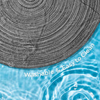 Leetaltree Round Placemats Heat and Slip Resistant Cotton Table Mats, Washable Bohemian Placemats for Dining Tables (Charcoal, Set of 4)