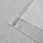 Vision Home Light Gray Pinch Pleated Full Blackout Curtains Linen Blended Room - Image 6