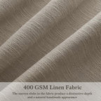 Taupe Pleated Linen Light Filtering Curtains 102 Inches Long 50 Inch Wide | - Image 3
