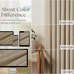 Pinch Pleated Linen Gray Beige Semi Sheer Curtains 102 Inches Long 2 Panels | - Image 4