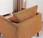 Oversized Accent Chair Modern Boucle Armchair for Living Room- 37" Wide Accent Chair with Solid Wood Legs, Curry Upholstered Lounge Chair for Bedroom & Office, Cozy Reading Chair (Easy Assembly)