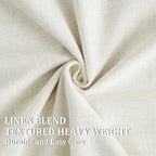 Vision Home Natural Pinch Pleated Full Blackout Curtains Linen Blended Room - Image 7