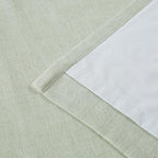 Vision Home Soft Green Pinch Pleated Full Blackout Curtains Linen Blended Room - Image 6