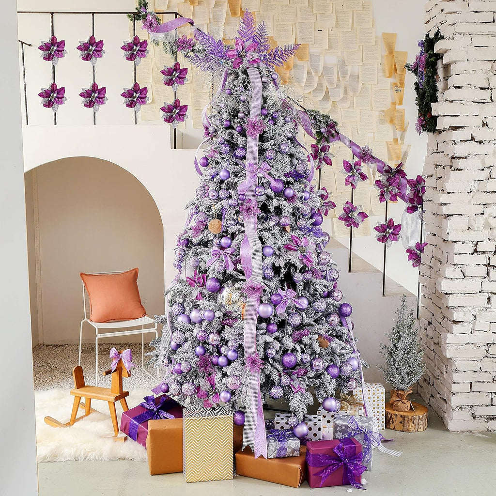 Christmas Ball Ornaments for Christmas Decorations - 41 Pieces Xmas Tree Shatterproof Ornaments with Hanging Loop for Holiday and Party Decoration