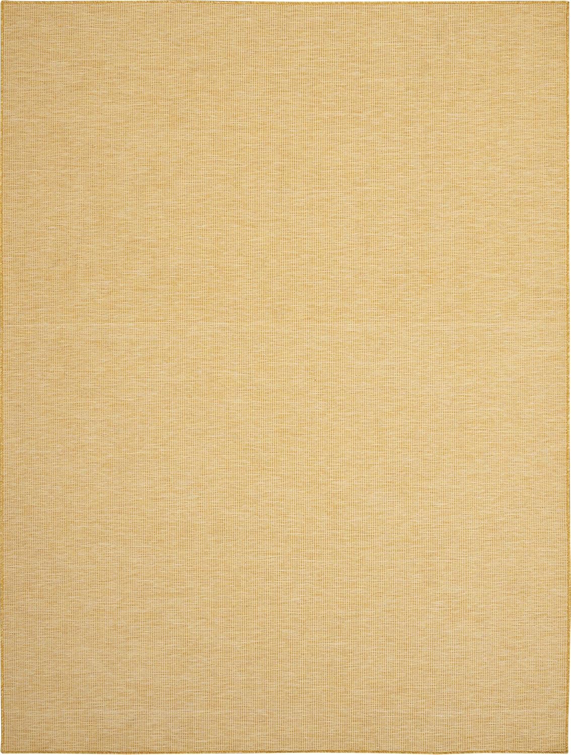 Nourison Positano Indoor-Outdoor Yellow 8' x 10' Area Rug, Easy Cleaning, Non Shedding, Bed Room, Living Room, Dining Room, Backyard, Deck, Patio (8x10)