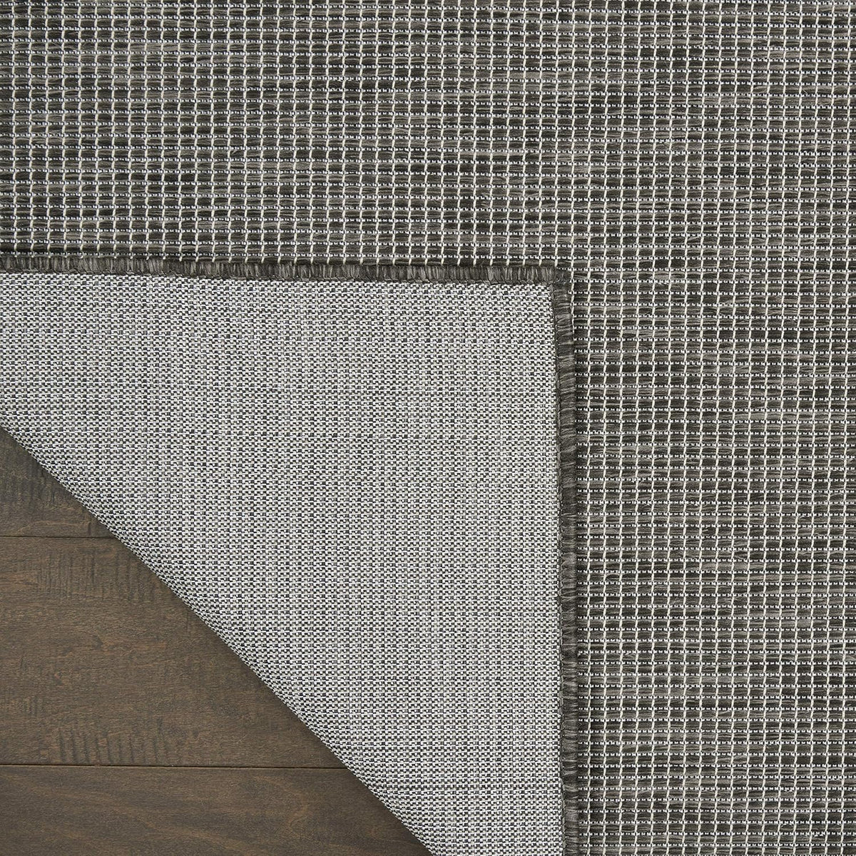 Nourison Positano Indoor/Outdoor Charcoal 3' x 5' Area Rug, Easy Cleaning, Non Shedding, Bed Room, Living Room, Dining Room, Backyard, Deck, Patio (3x5)