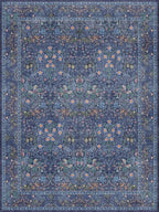 Washable Dark Blue Rug for Living Room - Image 3